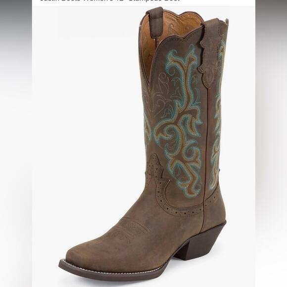 Justin Boots Shoes - Justin Boots Women's 12" Stampede Boot
Medium Brown